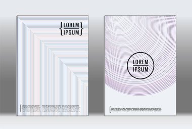 En az tasarlamak. Vektör geometrik kapak. 