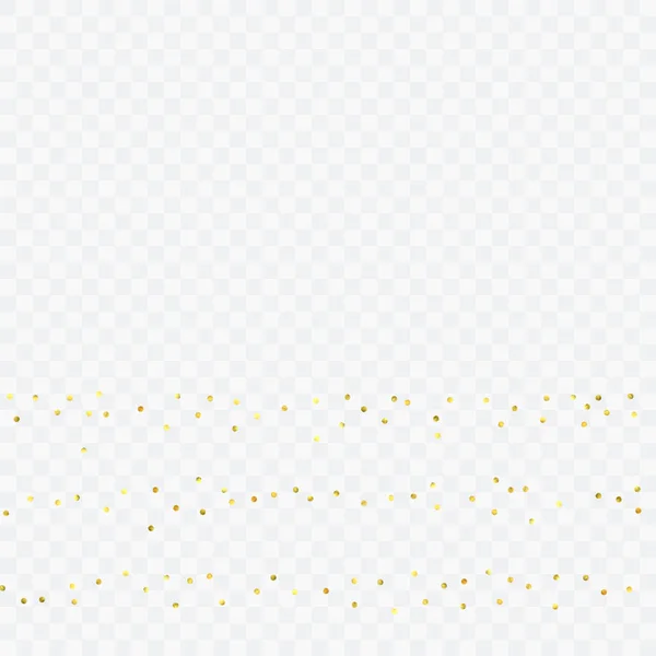 Round gold confetti. — Stock Vector