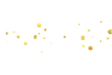 Yuvarlak altın konfeti.