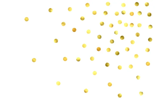 Round gold confetti. — Stock Vector