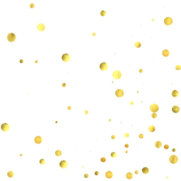 Kulaté zlaté konfety. — Stockový vektor