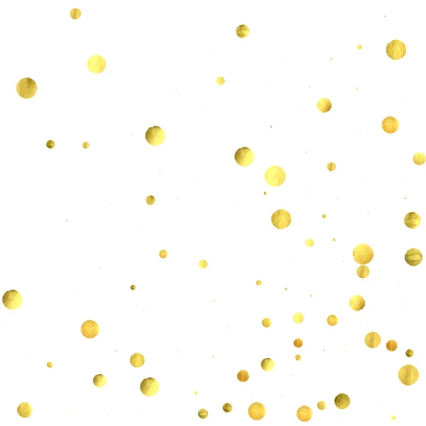 Confetti rotondi in oro . — Vettoriale Stock