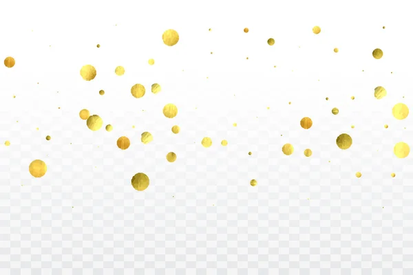 Round gold confetti. — Stock Vector