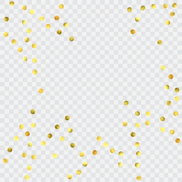 Round gold confetti. — Stock Vector