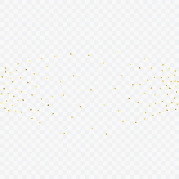 Confettis ronds en or . — Image vectorielle