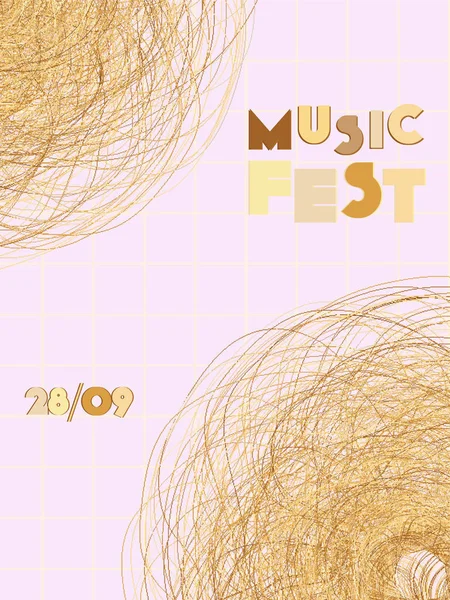 Couverture du festival de musique fond. — Image vectorielle