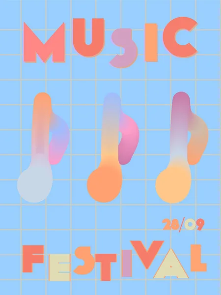 Couverture du festival de musique fond. — Image vectorielle