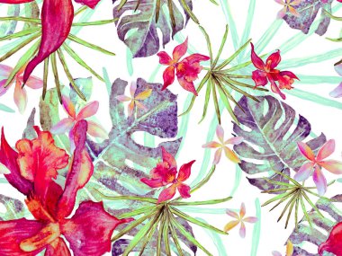 Orchid Seamless Pattern. clipart