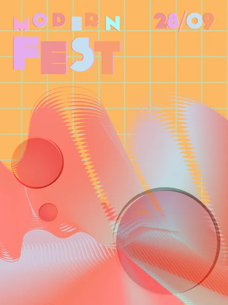 Fondo de portada festival de música. — Vector de stock