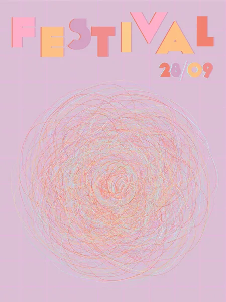 Couverture du festival de musique fond. — Image vectorielle