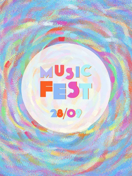 Couverture du festival de musique fond. — Image vectorielle