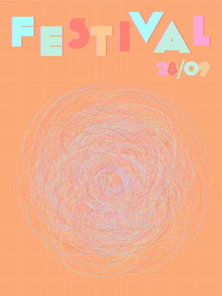 Fondo de portada festival de música. — Vector de stock