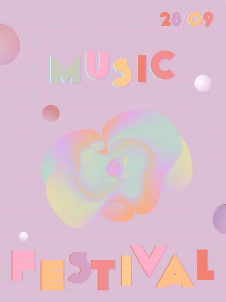 Fondo de portada festival de música. — Vector de stock