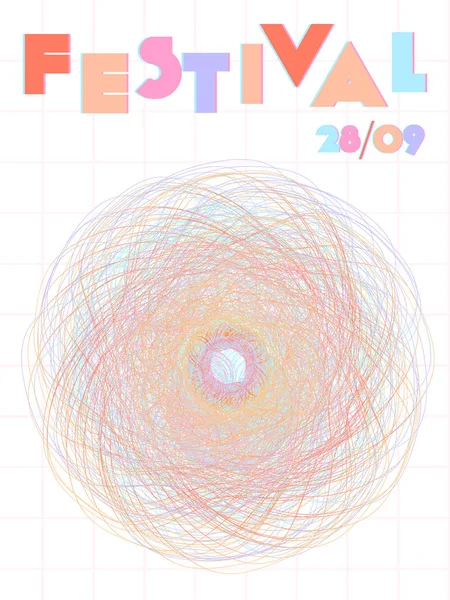 Muziekfestival cover achtergrond. — Stockvector