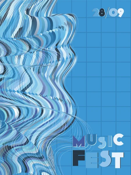 Fondo de portada festival de música. — Vector de stock