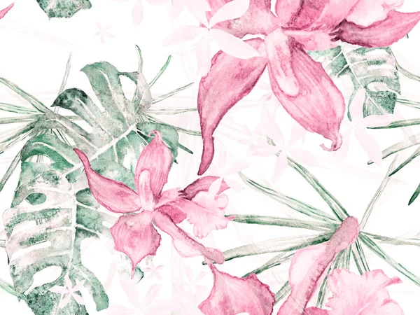 Orchid Seamless Pattern.