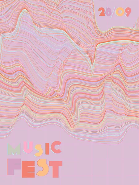 Fondo de portada festival de música. — Vector de stock