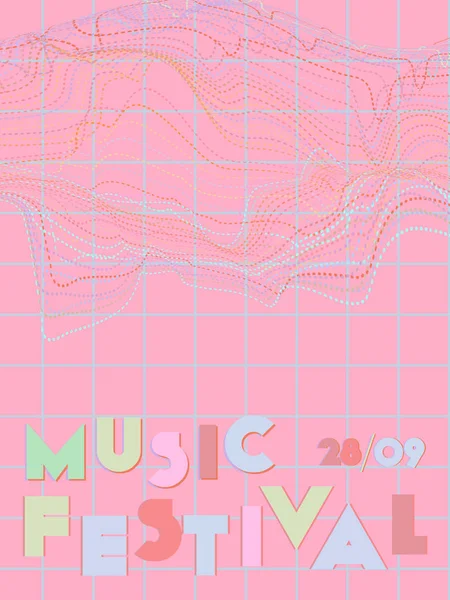 Fondo de portada festival de música. — Vector de stock