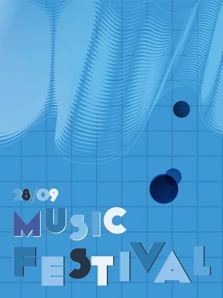 Couverture du festival de musique fond. — Image vectorielle