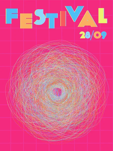 Couverture du festival de musique fond. — Image vectorielle