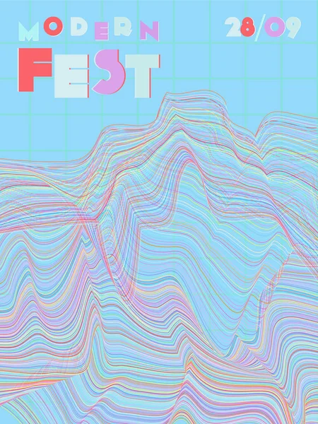 Fondo de portada festival de música. — Vector de stock