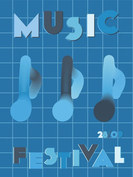 Couverture du festival de musique fond. — Image vectorielle