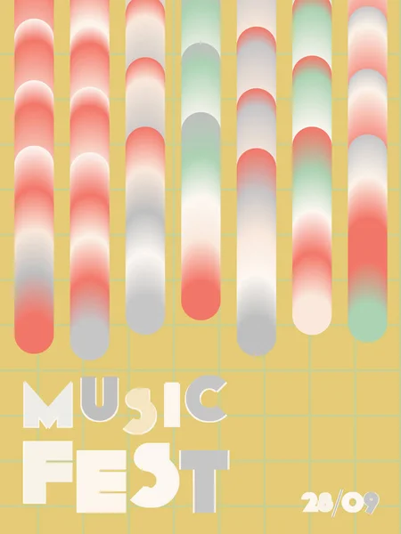 Fondo de portada festival de música. — Vector de stock