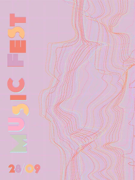 Fondo de portada festival de música. — Vector de stock