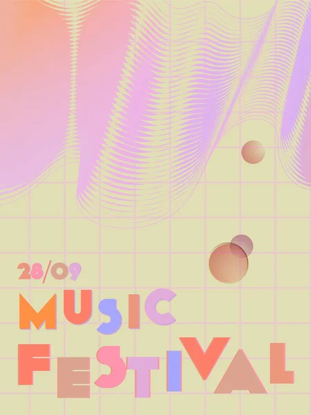 Music festival cover background. — Stockový vektor