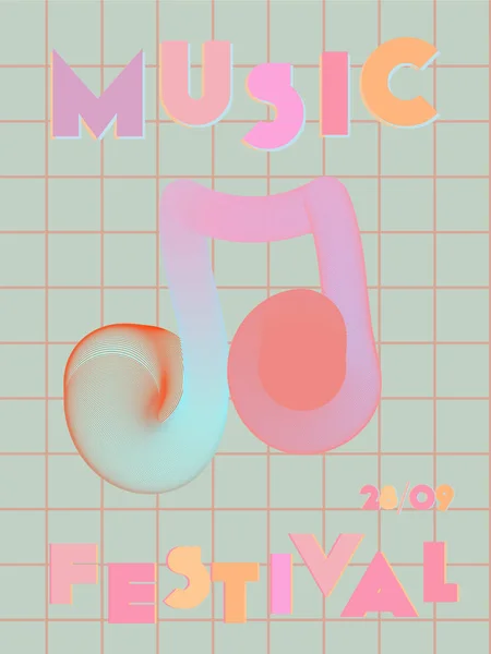 Fondo de portada festival de música. — Vector de stock