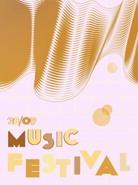 Couverture du festival de musique fond. — Image vectorielle