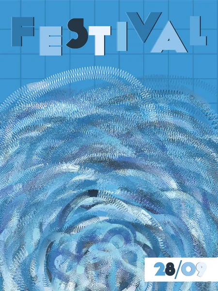 Fondo de portada festival de música. — Vector de stock