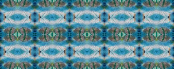 Blue, Grey, Green Pastel Fun Rectangle Ikat Rapport. Ethnic Seamless Pattern. Watercolor Ethnic Design. Paintbrush Aztec Background. Chevron Geometric Swimwear Pattern. Kilim Rug Random Texture.