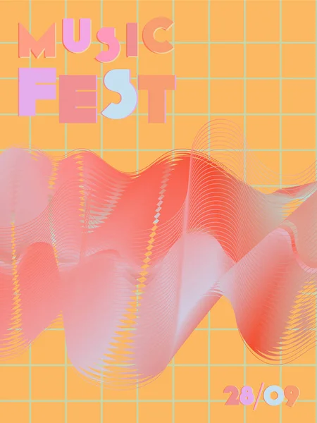 Fondo de portada festival de música. — Vector de stock