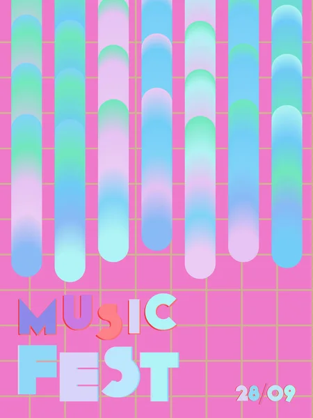 Couverture du festival de musique fond. — Image vectorielle