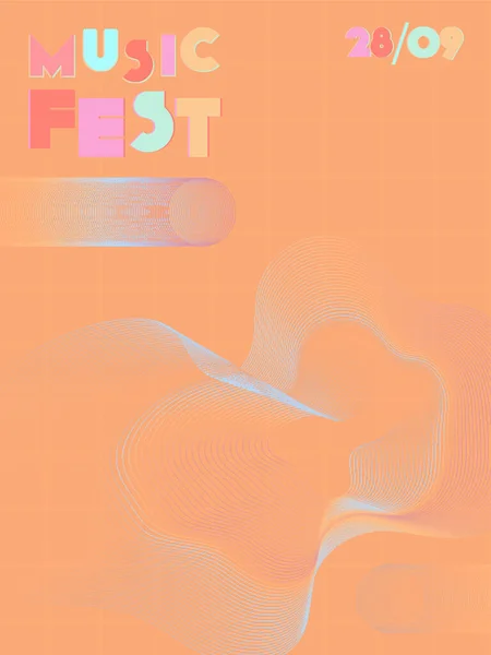 Fondo de portada festival de música. — Vector de stock