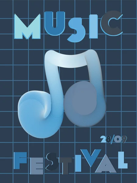 Fondo de portada festival de música. — Vector de stock