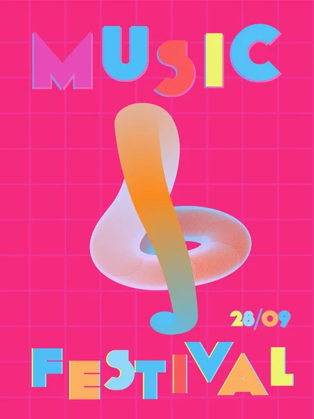 Couverture du festival de musique fond. — Image vectorielle