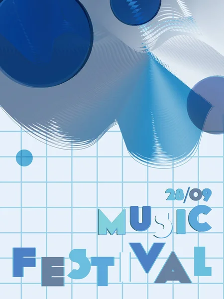 Fondo de portada festival de música. — Vector de stock