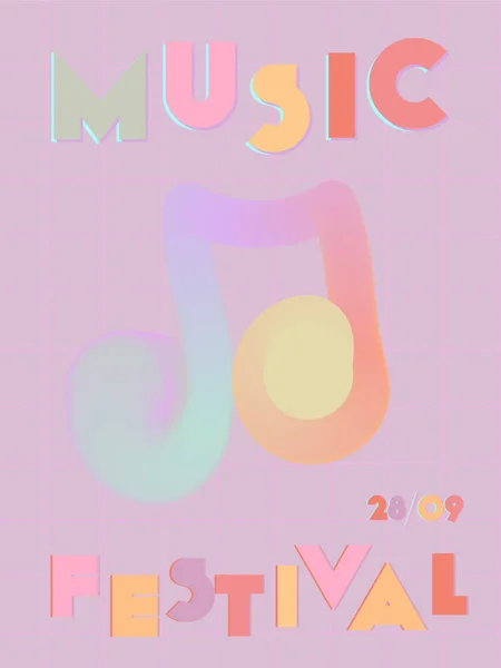 Fondo de portada festival de música. — Vector de stock