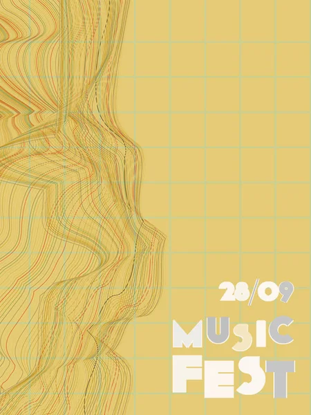 Fondo de portada festival de música. — Archivo Imágenes Vectoriales