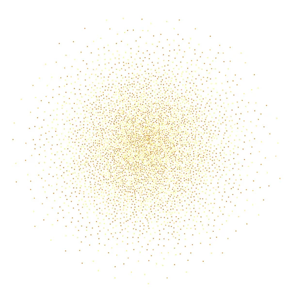 Particules isolées de poussière dorée. — Image vectorielle