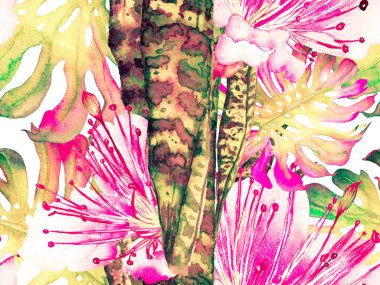 Suluboya Tertemiz Desen 'i Bırakıyor.