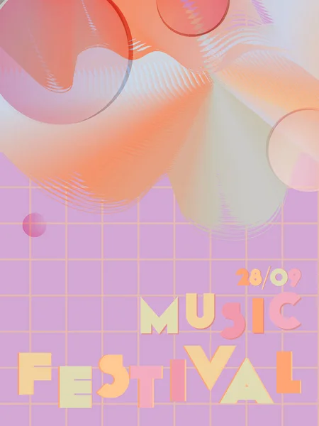 Fondo de portada festival de música. — Vector de stock