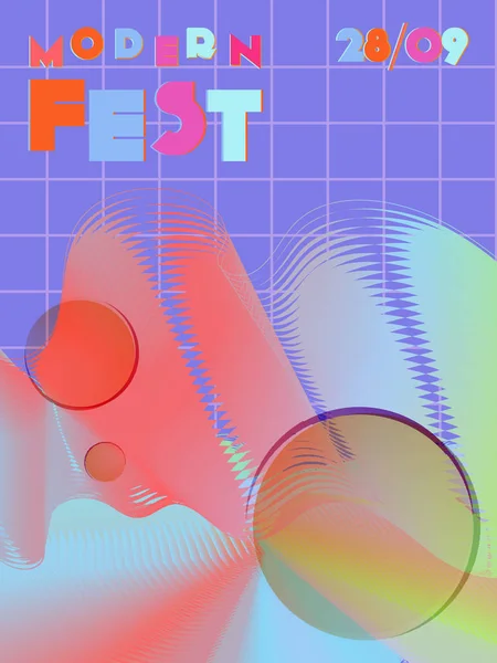 Fondo de portada festival de música. — Vector de stock