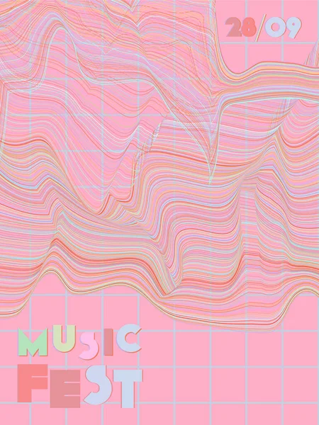 Fondo de portada festival de música. — Vector de stock