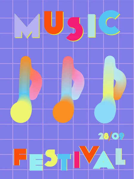 Couverture du festival de musique fond. — Image vectorielle