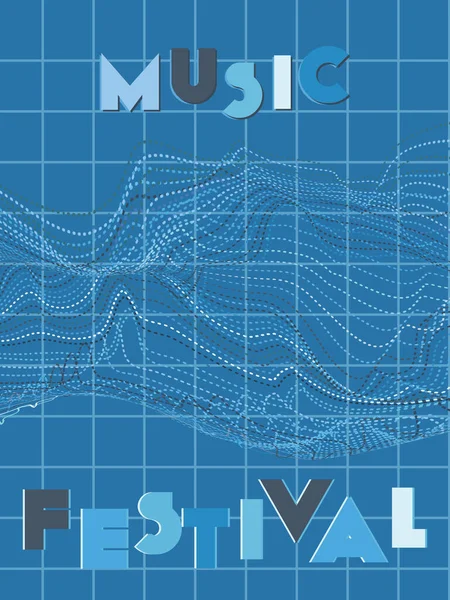 Fondo de portada festival de música. — Vector de stock