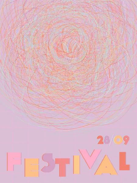 Couverture du festival de musique fond. — Image vectorielle