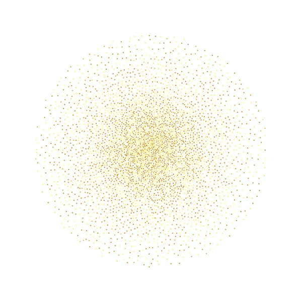 Particules isolées de poussière dorée. — Image vectorielle